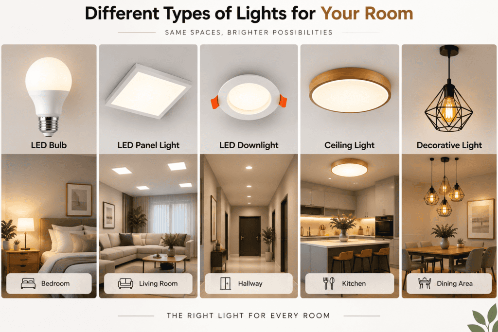 Best Lights for Room: How to Choose the Right Lighting for Your Home best lights for room - different types of lights